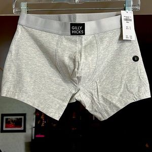 New Gilly Hicks Cotton Modal Trunk Classic 3” Boxer Brief Mens Size S Lt Gray